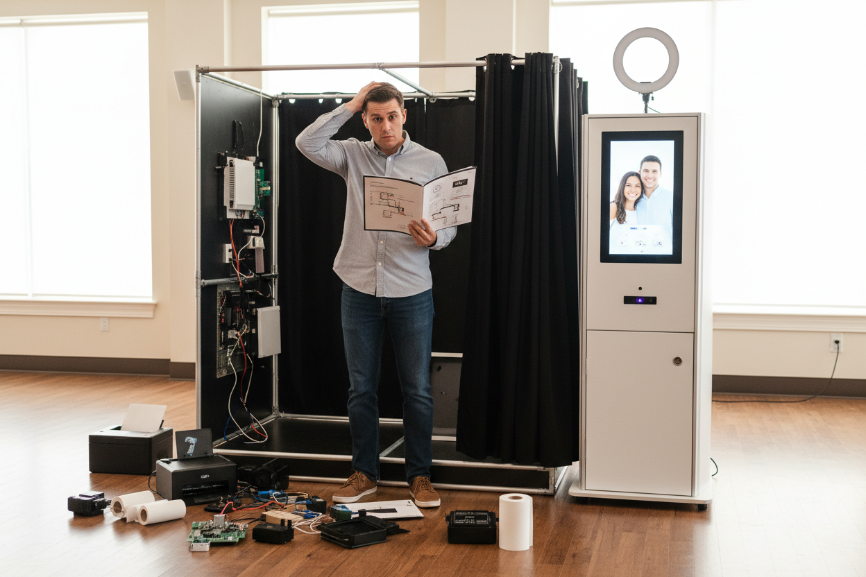 Let's use a photo booth instead of a ring light and cameras. 