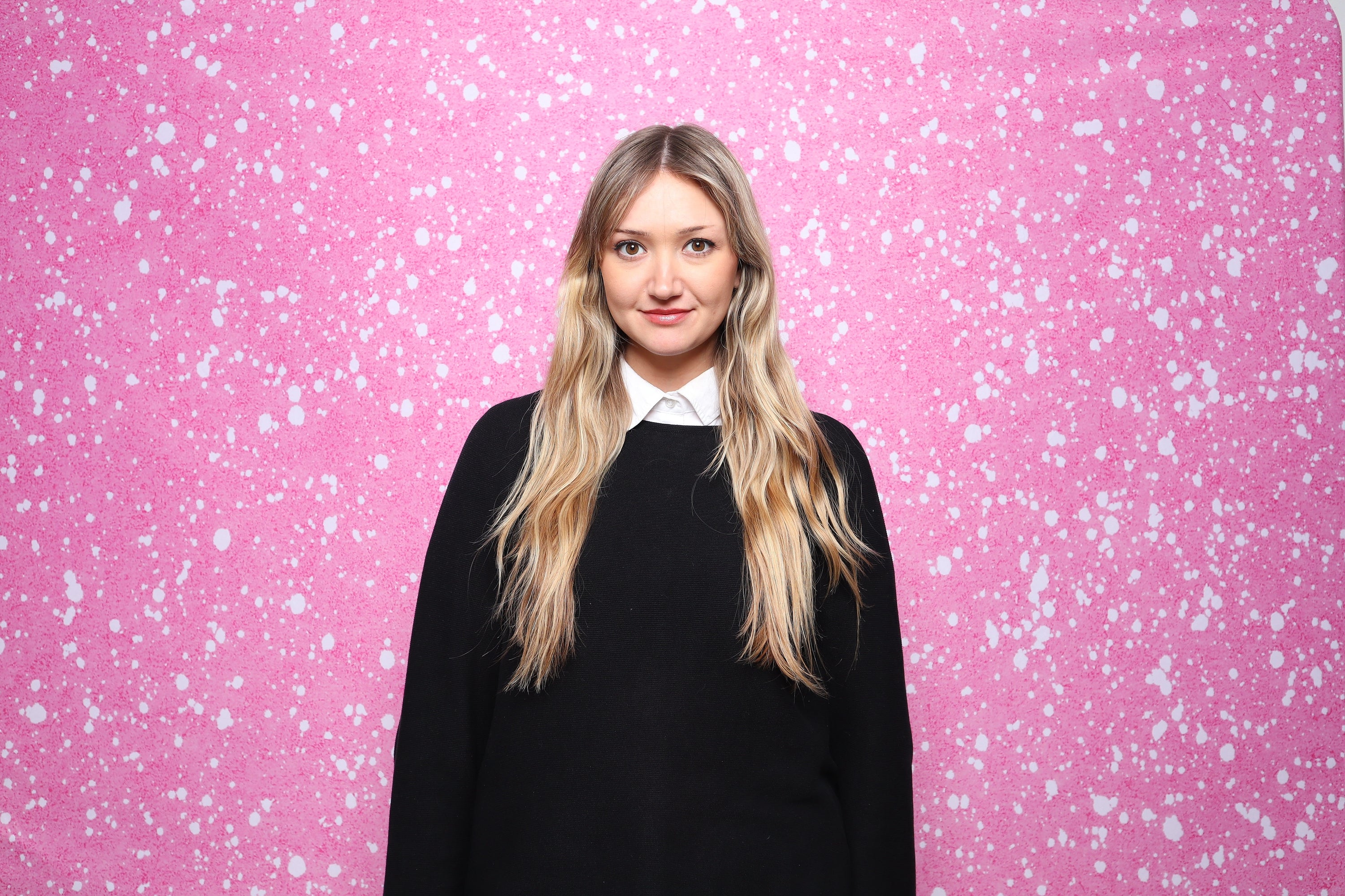 Pink & White Splatter